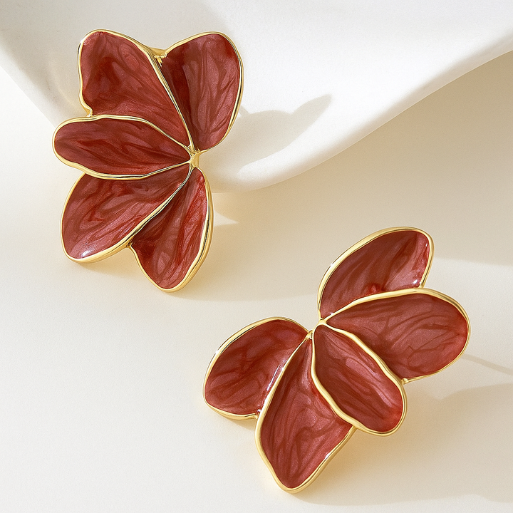 Roselle leaf earrings