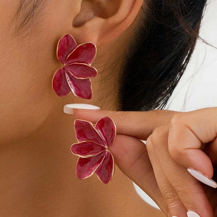 Roselle leaf earrings