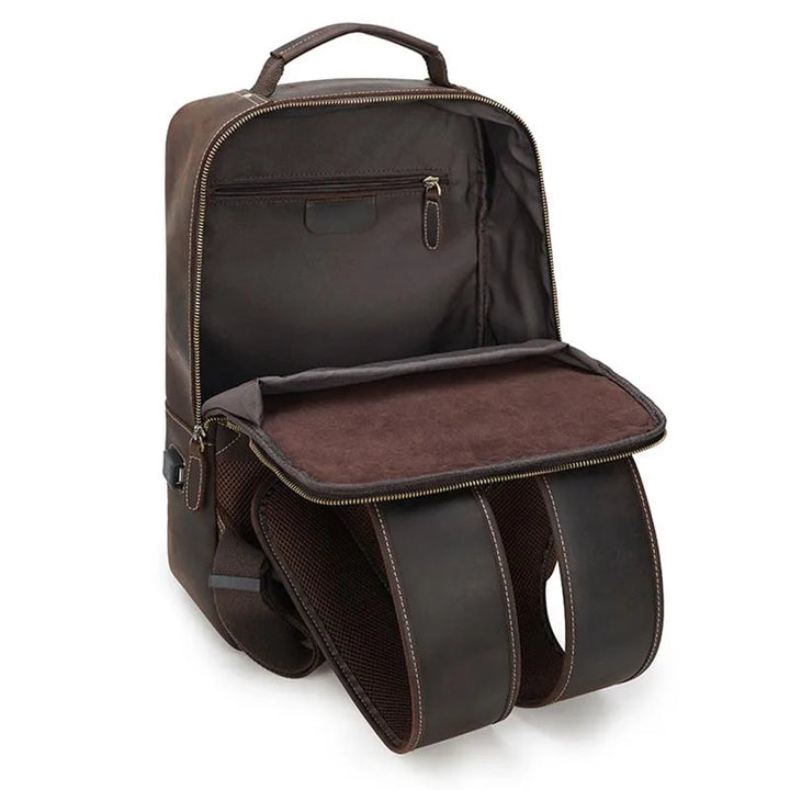 Leather backpack