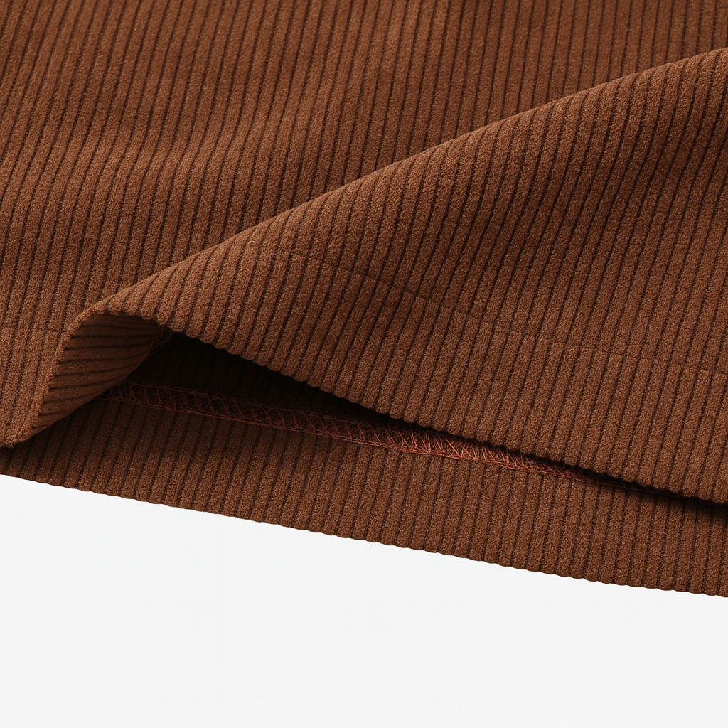 Button corduroy skirt